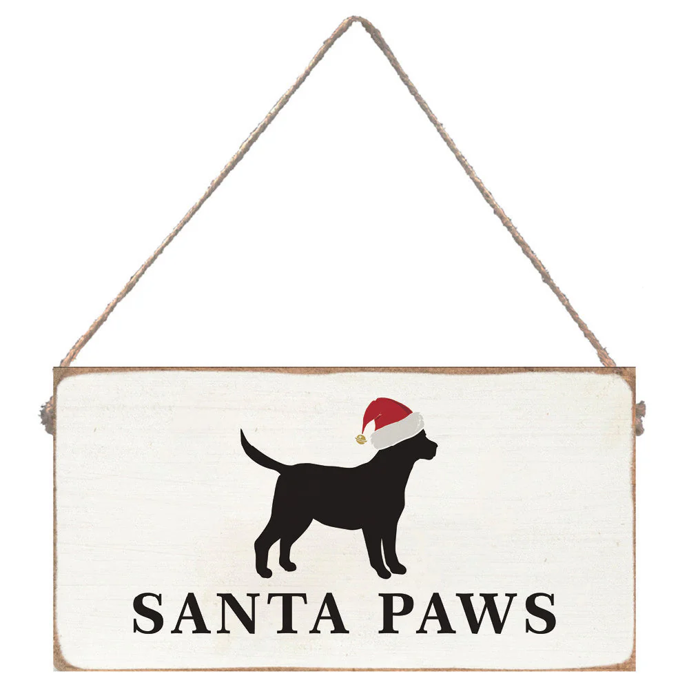 Santa Paws - Dog Twine Sign - 11-in. - Mellow Monkey