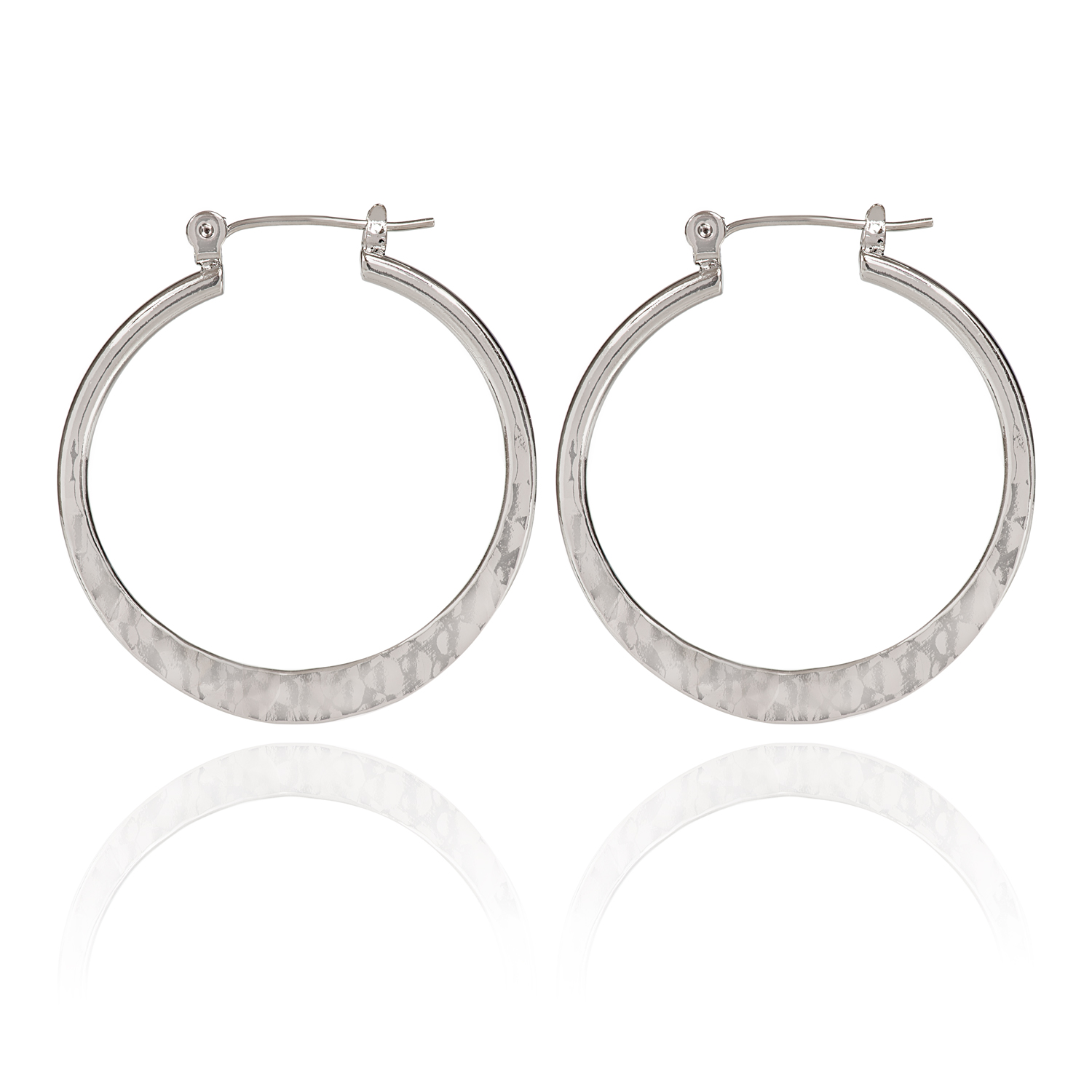 Spirit Earrings - Medium Hammered Hoop - SA-0061 - Mellow Monkey