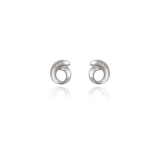 Spirit by Silver Forest Small Curl Stud Earrings in Silver with Sterling Silver Post SA-0101 - Mellow Monkey