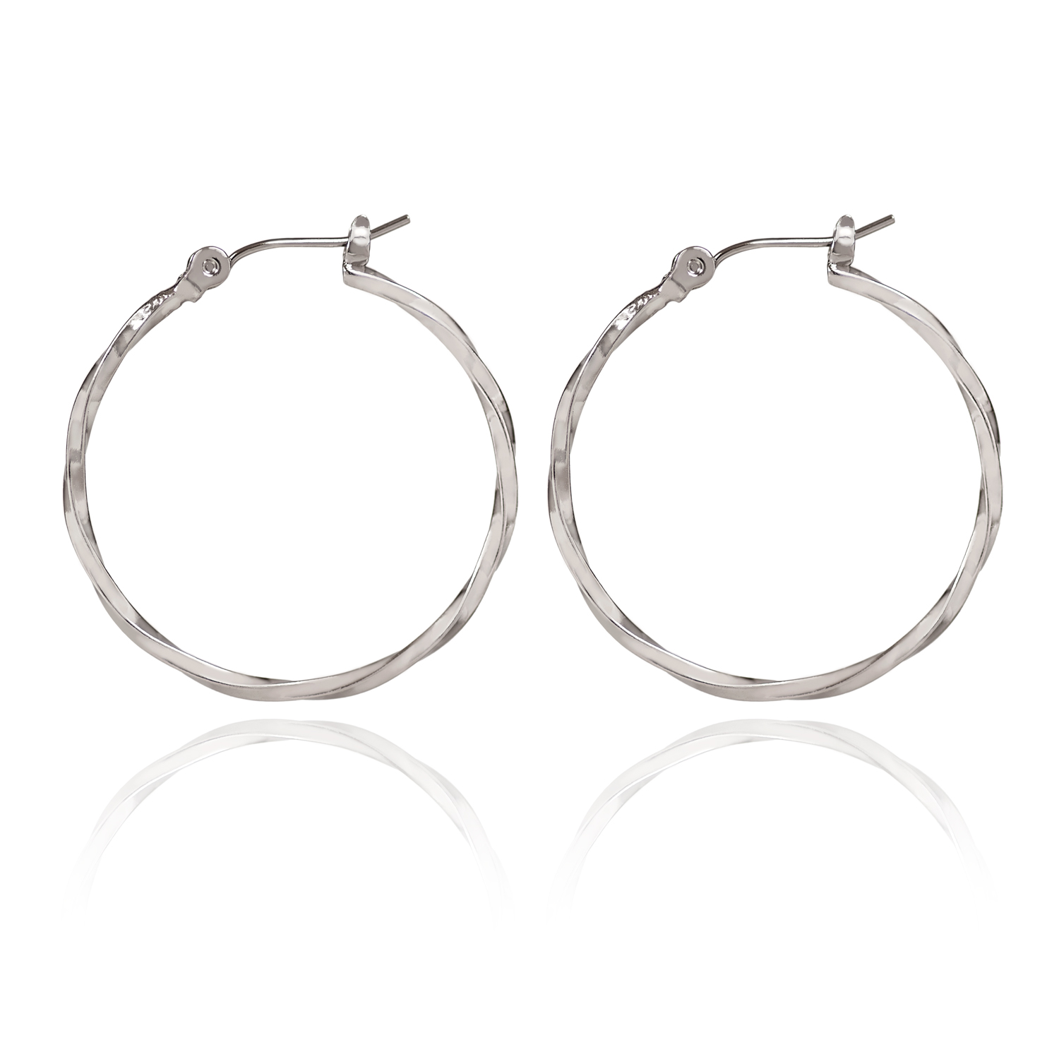 Spirit Earrings - Medium Twisted Hoop - SA-0145 - Mellow Monkey