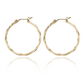 Spirit Earrings - Medium Twisted Hoop - SA-0145X - Mellow Monkey