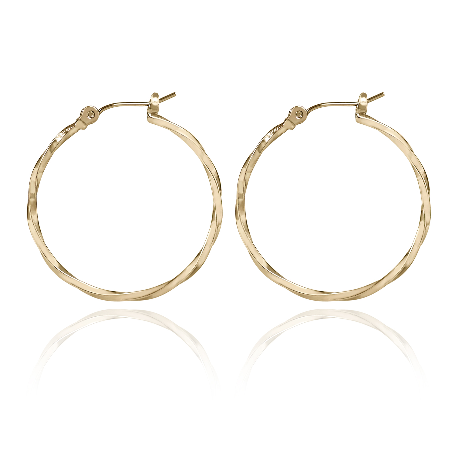 Spirit Earrings - Medium Twisted Hoop - SA-0145X - Mellow Monkey