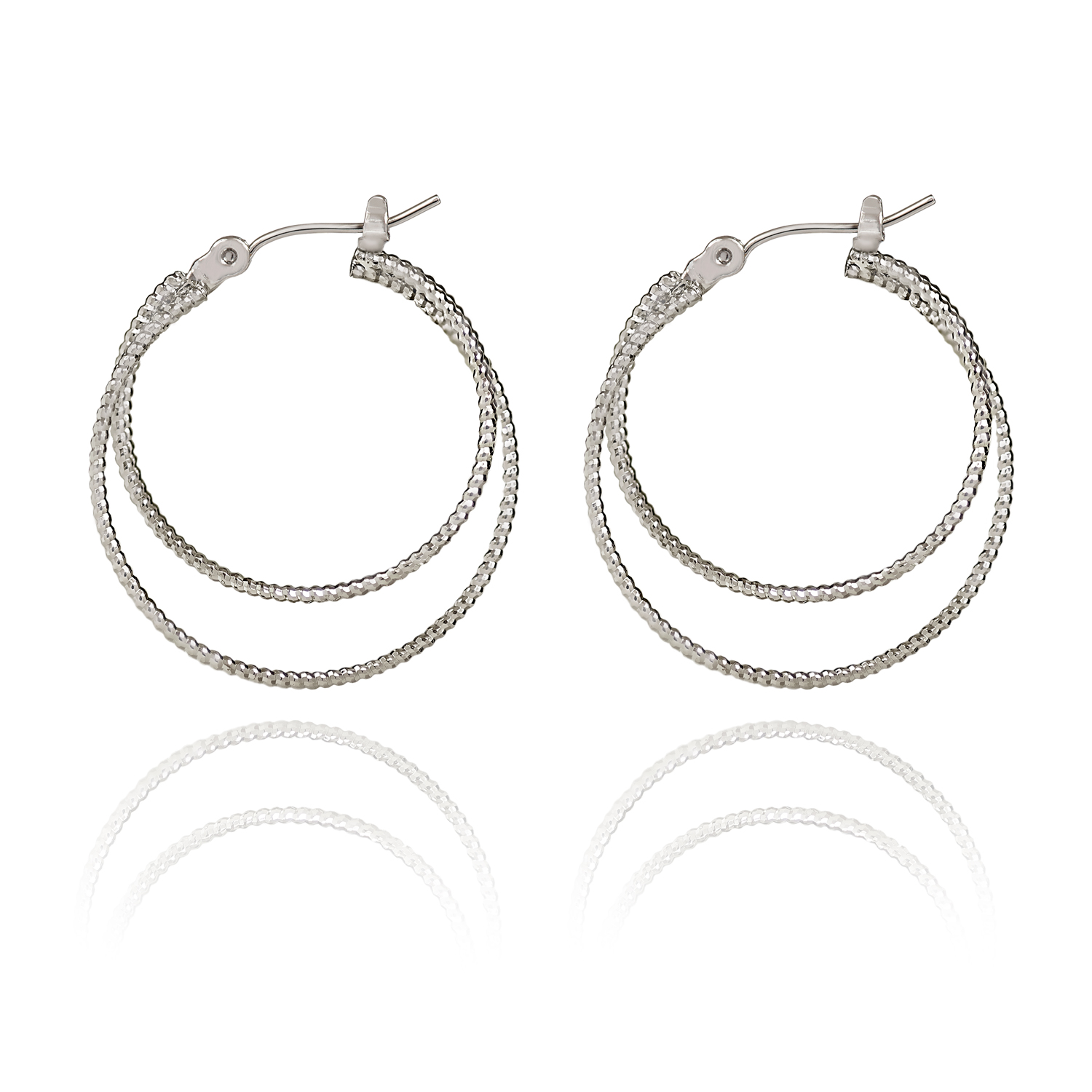 Spirit Earrings - Double Interlocking Hoop - SA-0204 - Mellow Monkey