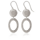 Spirit Earrings - Textured Disc with Open Oval - SA-0254 - Mellow Monkey