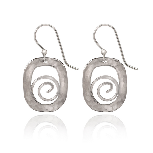 Spirit Earrings - Coil in Soft Square - SA-0297