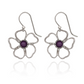 Spirit Earrings - Open Flower with Stone - SA-0336A - Mellow Monkey