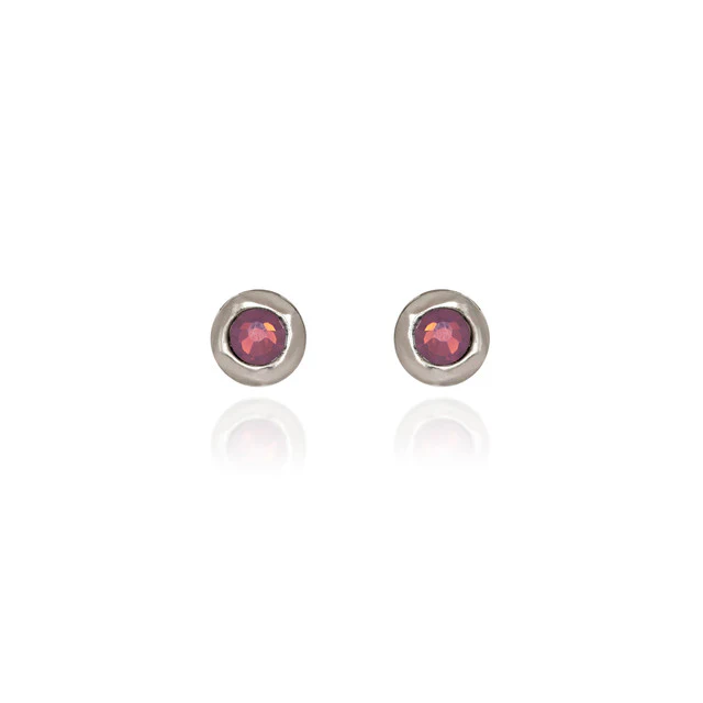 Spirit by Silver Forest Aurora Round Bezel Stud Earrings SA-0374A - Mellow Monkey