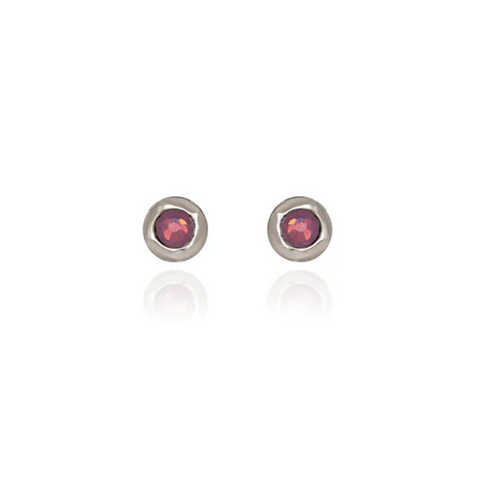 Spirit by Silver Forest Aurora Round Bezel Stud Earrings SA-0374A - Mellow Monkey