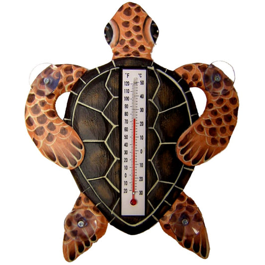 Brown Turtle Window Thermometer - Mellow Monkey