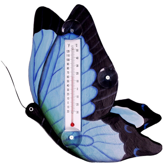 Blue Swallowtail Butterfly Window Thermometer - Mellow Monkey