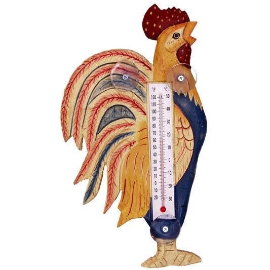 Country Rooster Window Thermometer - Mellow Monkey
