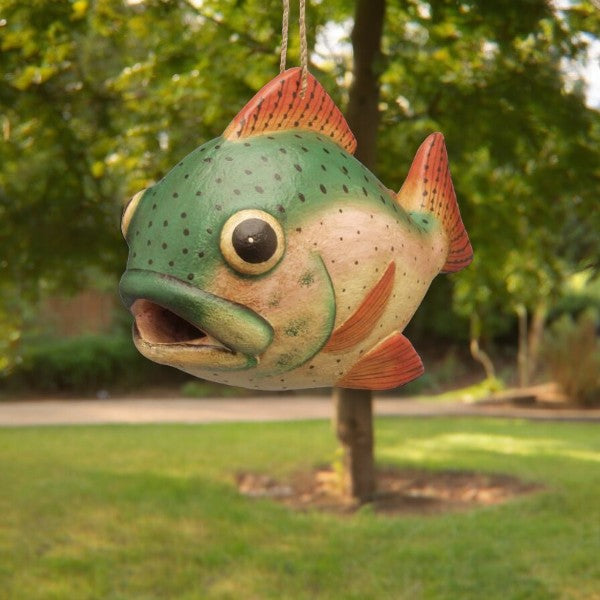 fish and bird box Songbird Essentials Trout Birdhouse Color:Orange Flash* Blue Daiwa Baitcasting Combo PP_GENERAL Catch fish with the