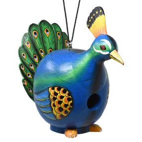 Peacock Gord-O Hanging Bird House - Mellow Monkey