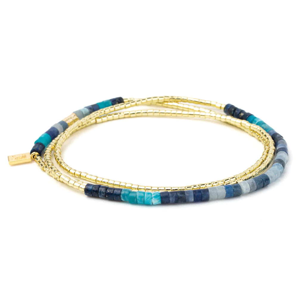 Midnight and Gold - Ombre Stone Wrap - Mellow Monkey