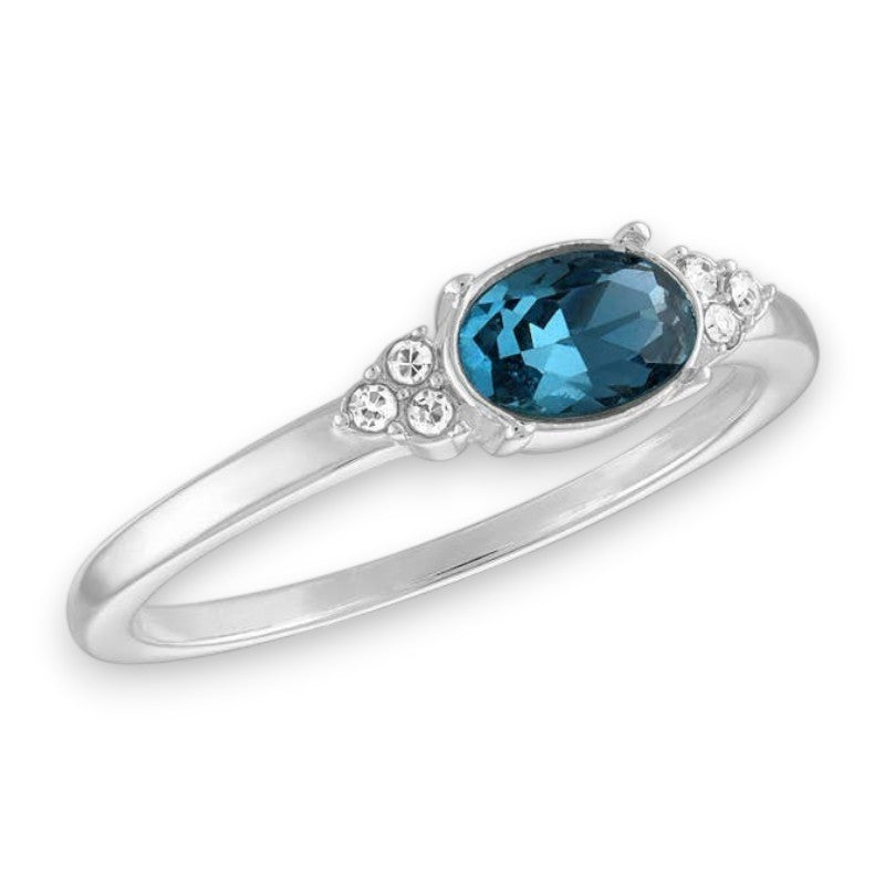 Oval Montana Blue Statement - Stack Ring - Mellow Monkey