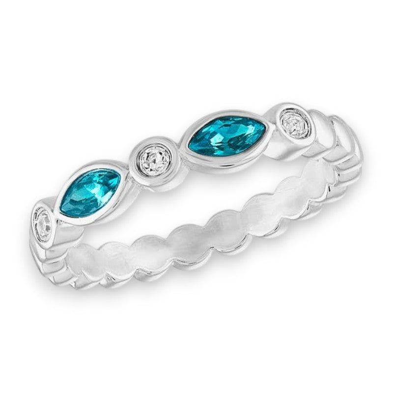 Blue Diamond Endless Oval - Stack Ring - Mellow Monkey