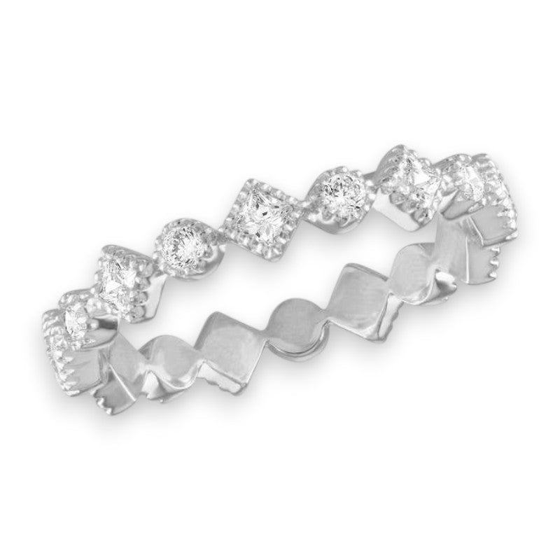 Diamond Cubic Zirconia Infinity - Stack Ring - Mellow Monkey
