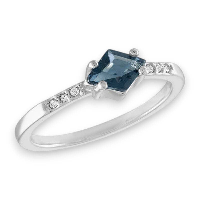 Montana Blue Solitaire - Stack Ring - Mellow Monkey