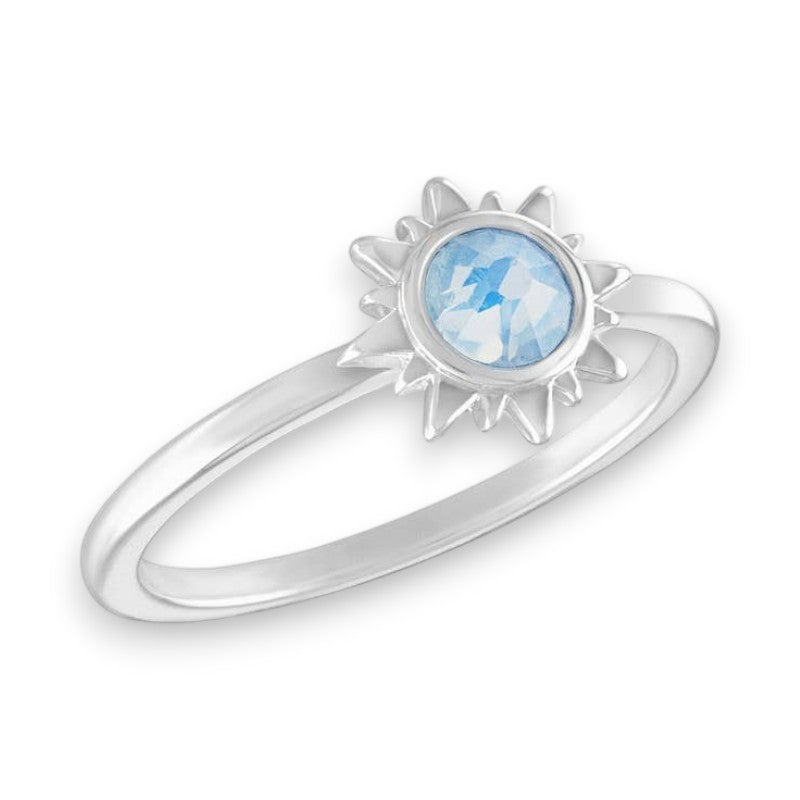 White Opal Sun - Stack Ring - Mellow Monkey