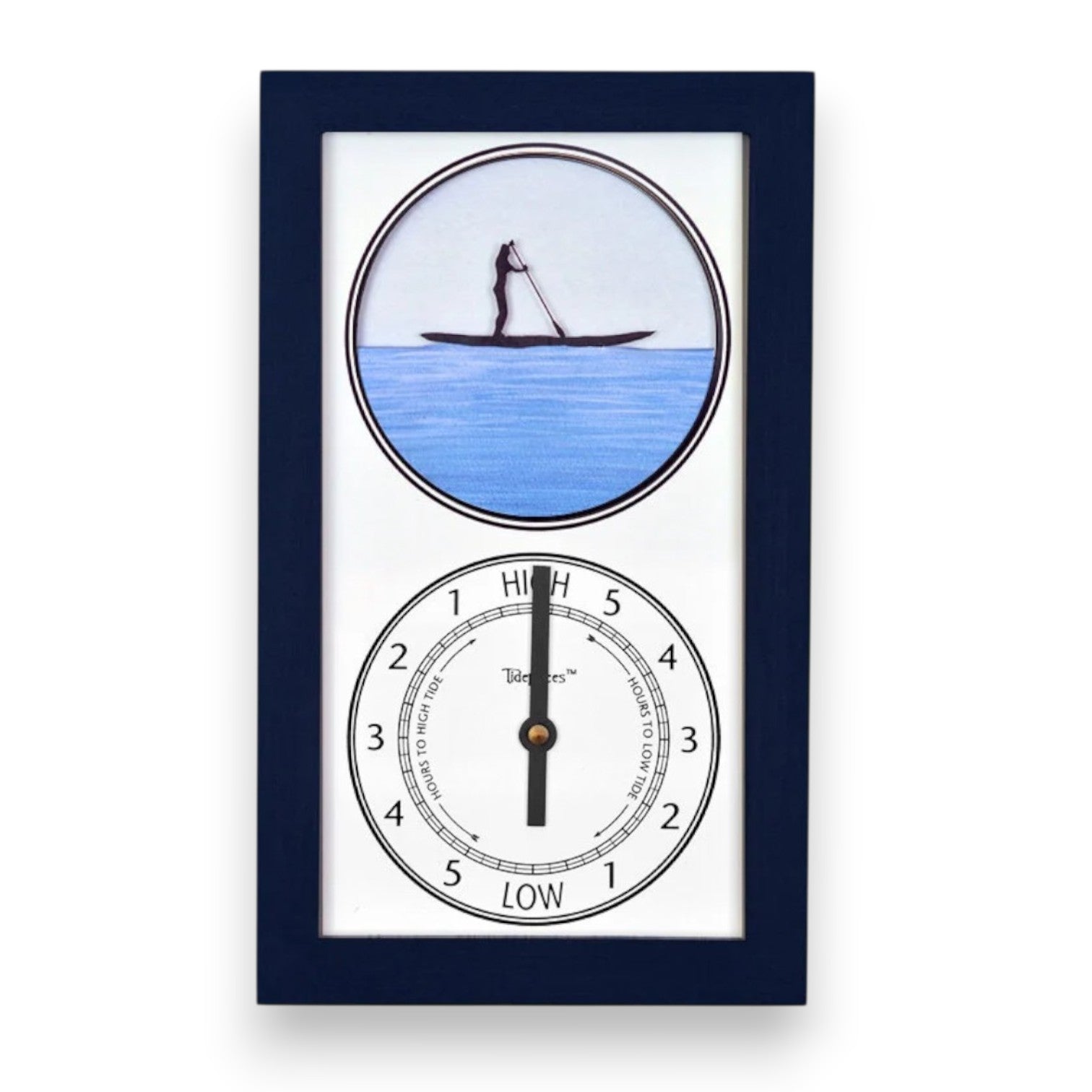 Tidepieces - Paddleboard Girl Tide Clock - Navy - Mellow Monkey