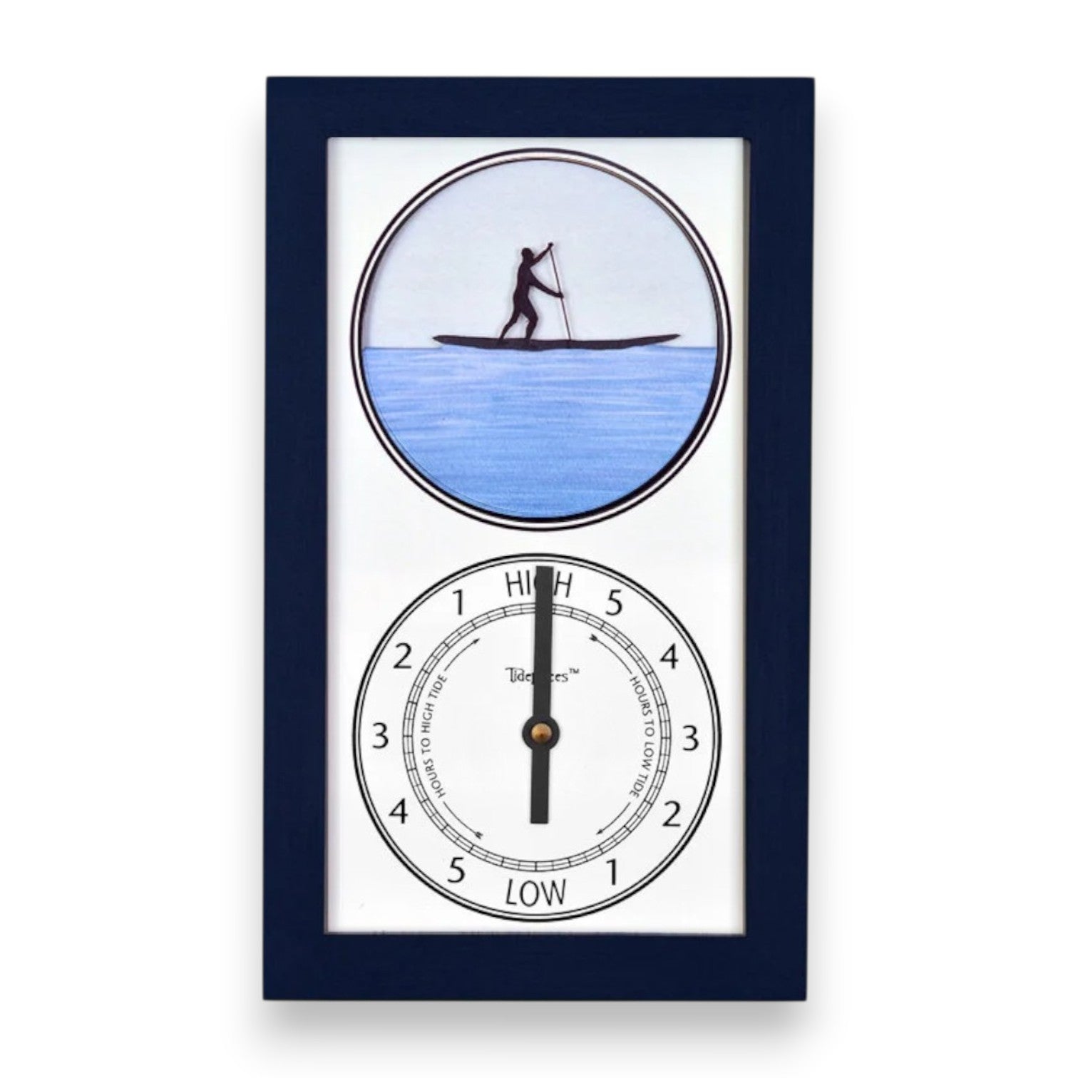 Tidepieces - Paddleboard Guy Tide Clock - Navy - Mellow Monkey