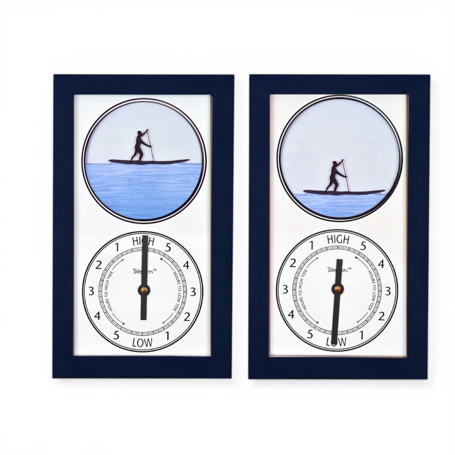 Tidepieces - Paddleboard Guy Tide Clock - Navy - Mellow Monkey