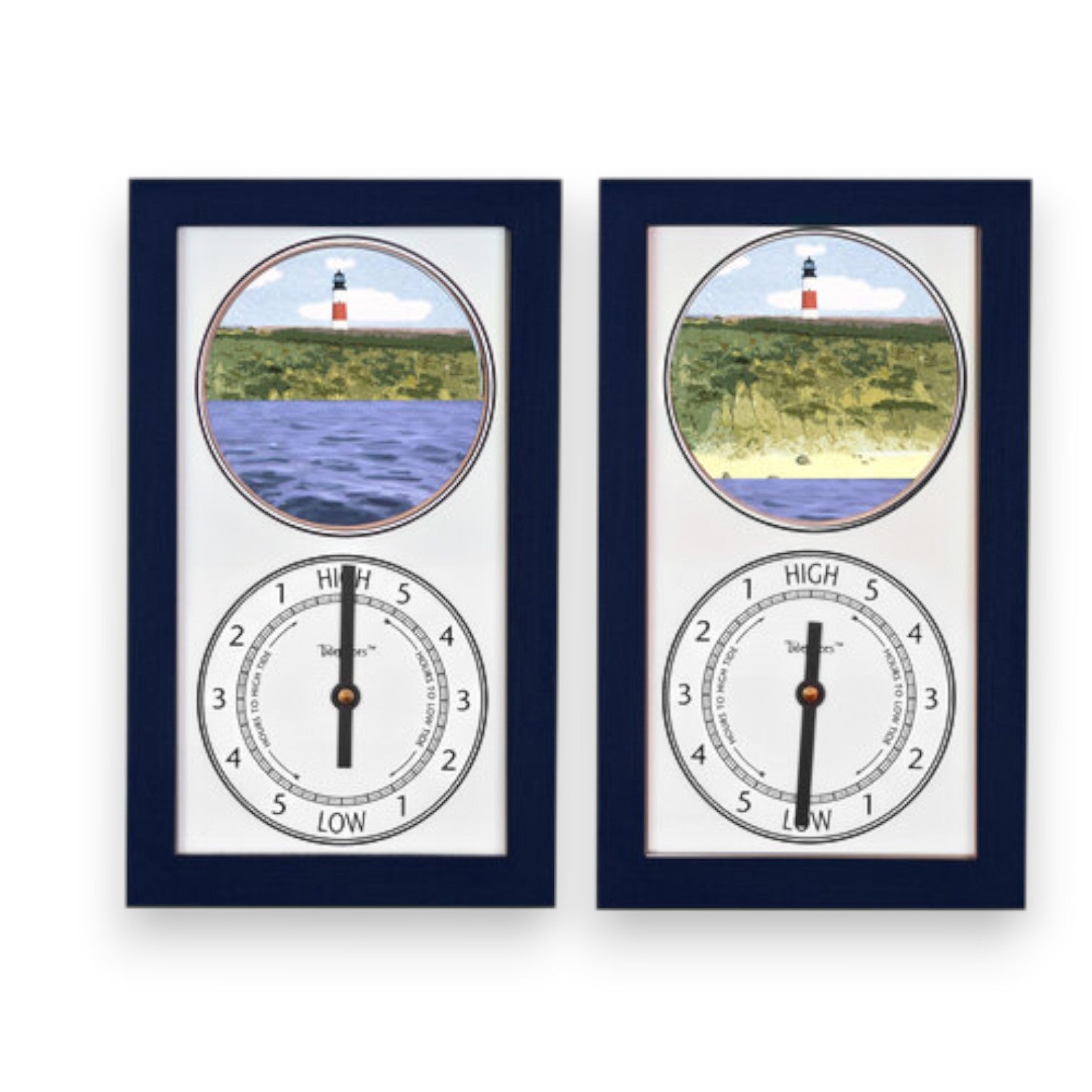 Tidepieces - Sankaty Head Light Nantucket Massachusetts - Tide Clock - NAVY - Mellow Monkey
