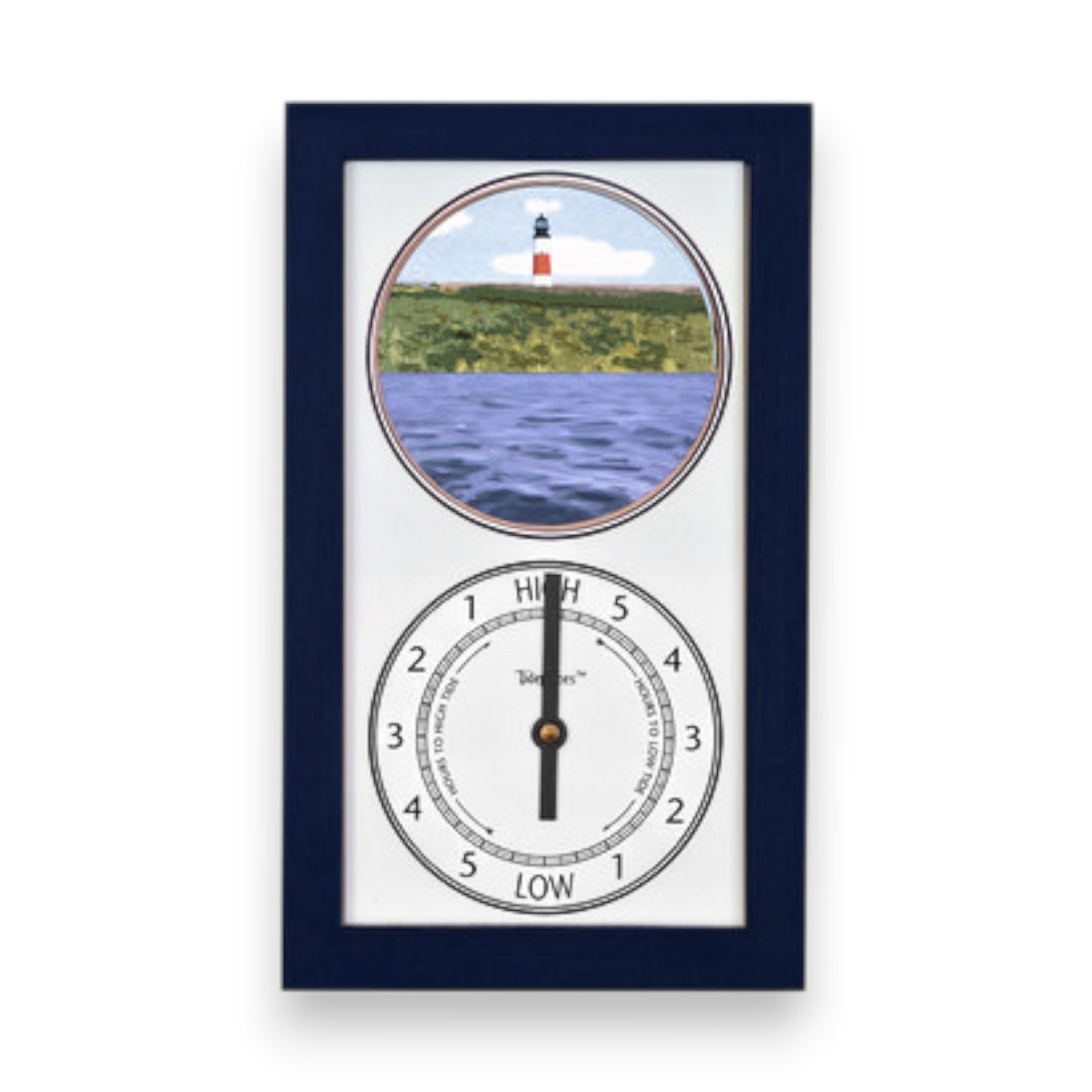 Tidepieces - Sankaty Head Light Nantucket Massachusetts - Tide Clock - NAVY - Mellow Monkey