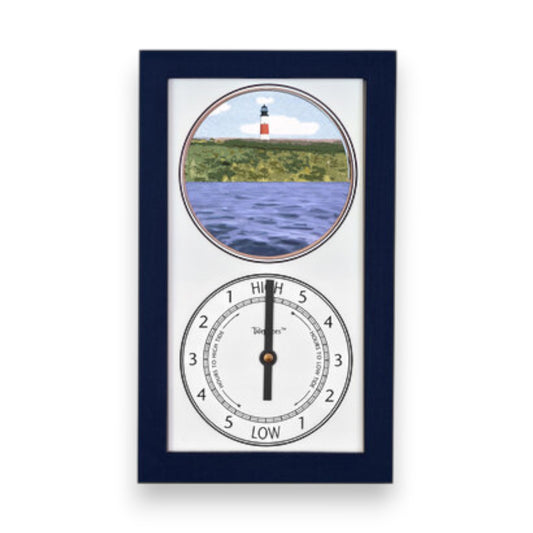 Tidepieces - Sankaty Head Light Nantucket Massachusetts - Tide Clock - NAVY - Mellow Monkey
