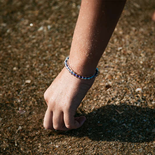 4Ocean Unisex Sailfish Beaded Bracelet - Light Blue & Navy - May 2024 Limited Edition - Mellow Monkey