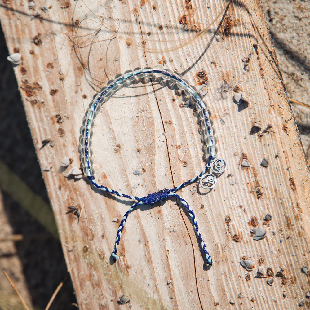 4Ocean Unisex Sailfish Beaded Bracelet - Light Blue & Navy - May 2024 Limited Edition - Mellow Monkey