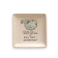 Full Glam - 5-in Square Stoneware Dish with Animal & Saying - Mellow Monkey