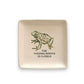 Kissing Booth - 5-in Square Stoneware Dish with Animal & Saying - Mellow Monkey