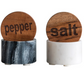 Marble Salt and Pepper Pinch Pot Set with Wooden Lid - Mellow Monkey