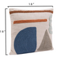 Cotton Pillow with Abstract Embroidery - 18-in. - Mellow Monkey
