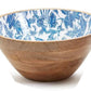 Blue Batik Wooden Bowl - Mellow Monkey