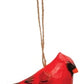 Hand Painted Wood Carved Bird Ornament - 2-in - Mellow Monkey