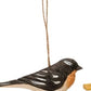 Hand Painted Wood Carved Bird Ornament - 2-in - Mellow Monkey