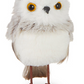 Faux Fur Owl Ornament - 4-3/4-in - Mellow Monkey