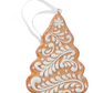 Faux Gingerbread with White Icing Ornament - 4-1/2-in - Mellow Monkey