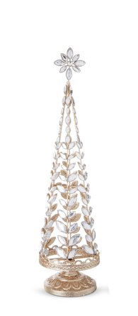Crystal Jeweled Tree with Gold Glitter Finish - Mellow Monkey