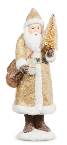 Whimsical Santa Decorative Tabletop Figurine - 8-1/2-in - Mellow Monkey