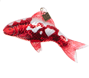 Glass Koi Fish Ornament - 5-1/2-in - Mellow Monkey