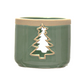 Stoneware Tealight Holder with Holiday Icon Cut-Out - 3-in - Mellow Monkey