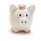 Ceramic Piggy Bank - Pink Crown - 6-in - Mellow Monkey