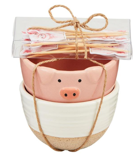 Pig Tidbit Bowl & Toothpick Set - Mellow Monkey