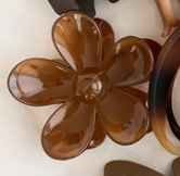 Ava Flower Claw Clip - Brown Jelly - Mellow Monkey
