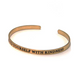 Speak To Yourself With Kindness - Brass Cuff Bracelet - Mellow Monkey