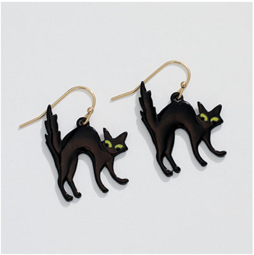 Black Cats Halloween Earrings - Mellow Monkey