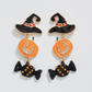 Witch Hat + Pumpkin + Candy Halloween Earrings - Mellow Monkey